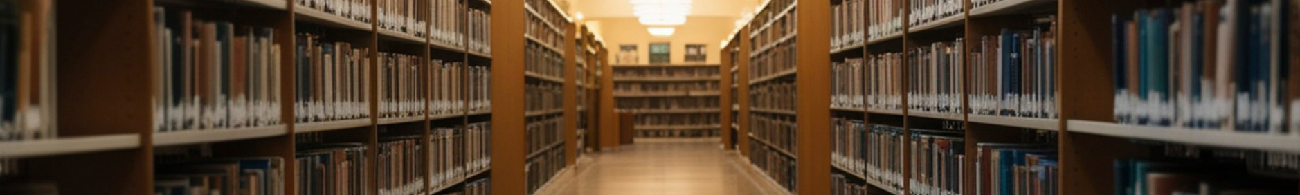 Library shelves representing theological study and shared resources